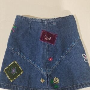 Girls Denim Patchwork Skirt Size 6